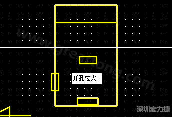 PCB設(shè)計時后焊元件焊盤開孔過大容易使焊錫流進(jìn)插座造成短路。