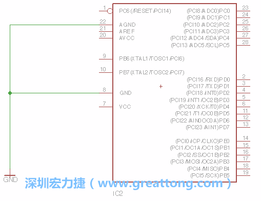 排針的用途是連接微控制器的輸出和輸入，它提供了一個(gè)平臺(tái)給焊線和針腳。