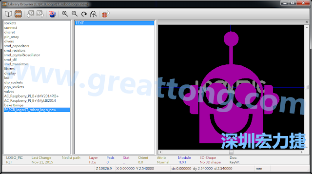 目前這個(gè)Library IT_robot_logo_new.mod 只有一個(gè)footprint。如何增加更多footprint 到這個(gè)library 中呢?