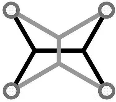 灰色Steiner樹不是最優(yōu)的，但黑色Steiner樹是最優(yōu)的。